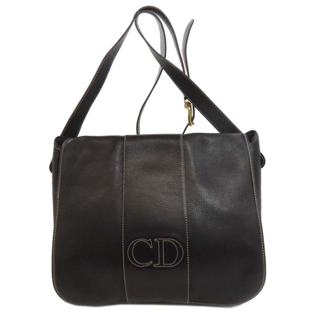 CHRISTIAN DIOR Black Leather Shoulder Bag - Picture 11 of 11